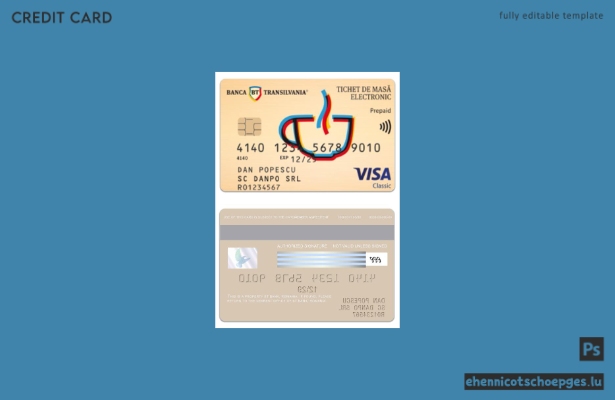 Beispielvorschau der BT Bank Visa Prepaid Classic Karte aus Rumänien